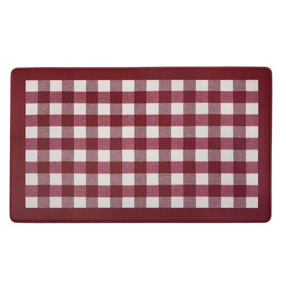 Buffalo Burgundy Plaid Modern Window Curtain Panel : 42" x 63" Tie Up Shade - - Picture 2 of 4